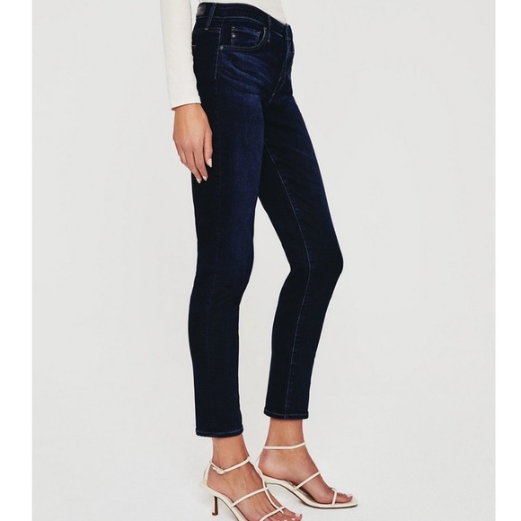 AG THE STILT CIGARETTE LEG JEANS IN SOFT PIMA COTTON COLOR DARK NAVY BLUE - Picture 6 of 16